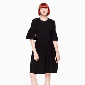 KATE SPADE Embellished Sweater Dress In Black